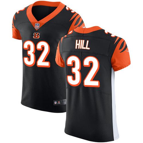 Nike Bengals #32 Jeremy Hill Black Team Color Men's Stitched NFL Vapor Untouchable Elite Jersey - Click Image to Close